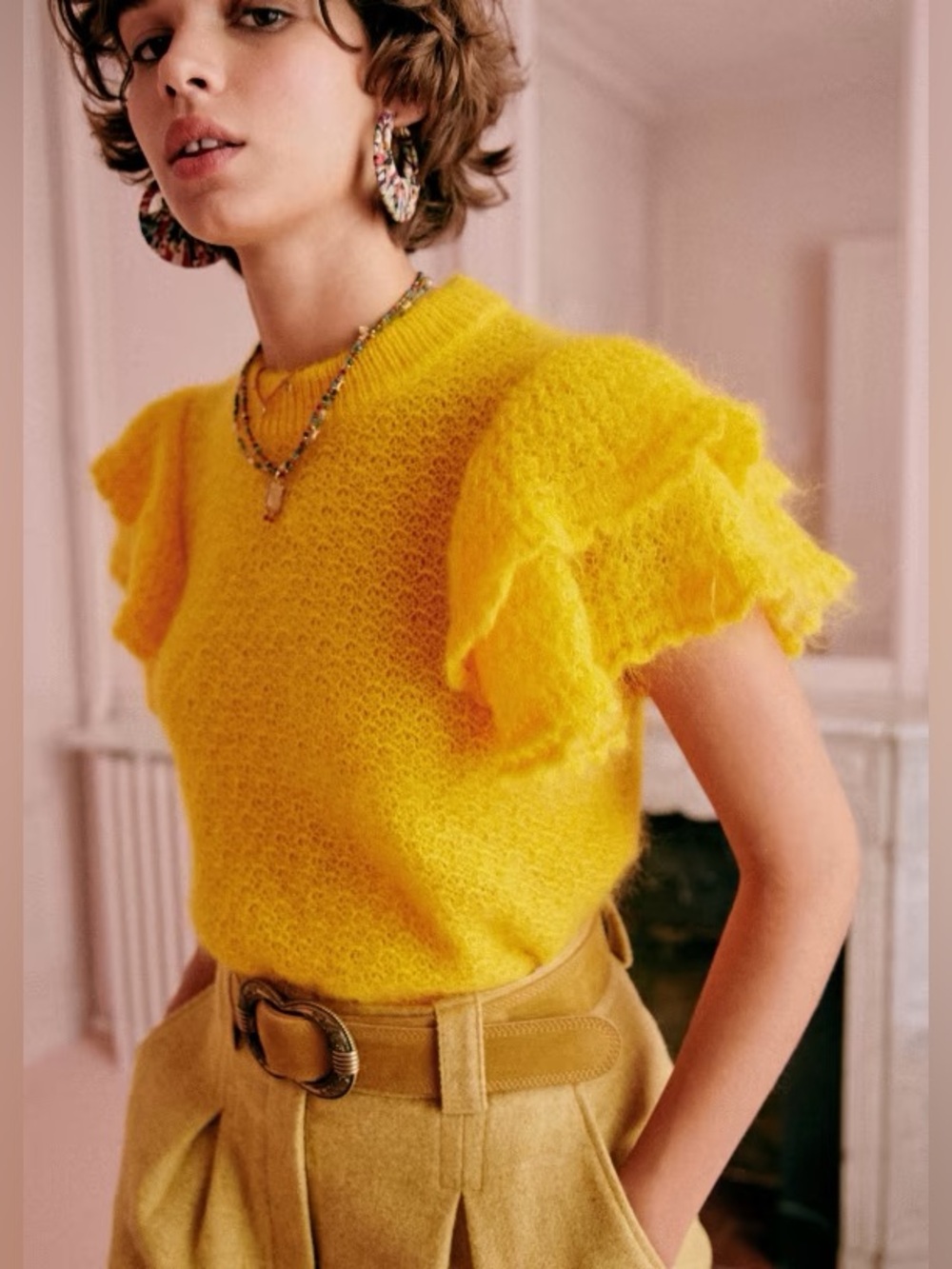 Sezane Ilda Mustard Jumper